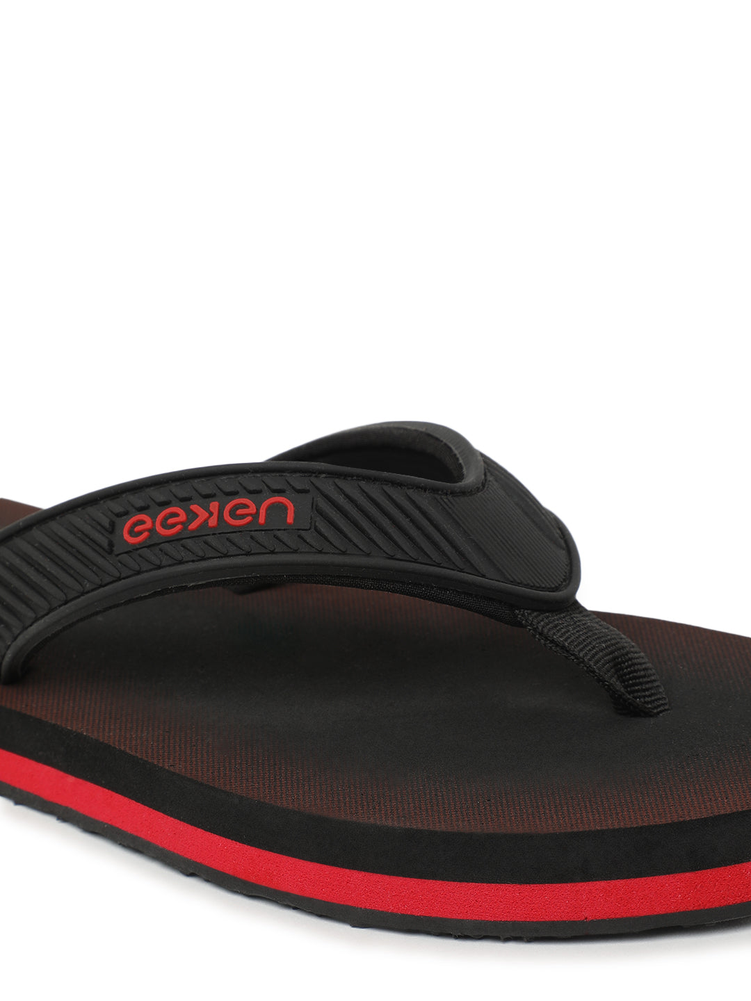 Eeken EFBG2028 Black And Red Classic Flip Flops For Men
