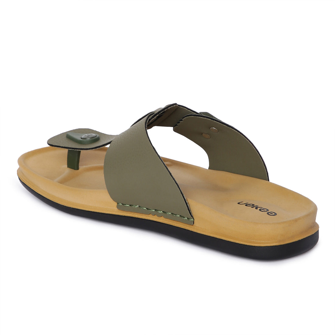 Eeken EPUG4037 Olive Green Stylish Lightweight Dailywear Dual Density Casual Sandals For Men