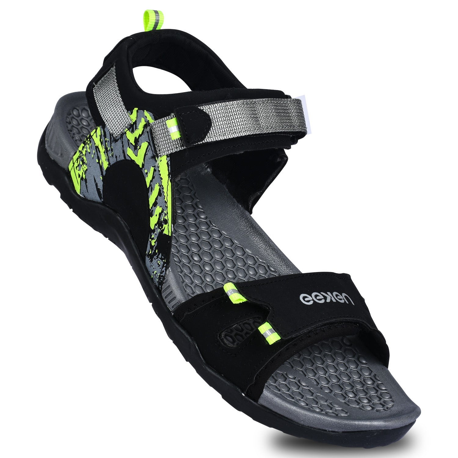 Eeken ESDGA4062S Black Stylish Lightweight Dailywear Sports Sandals For Men
