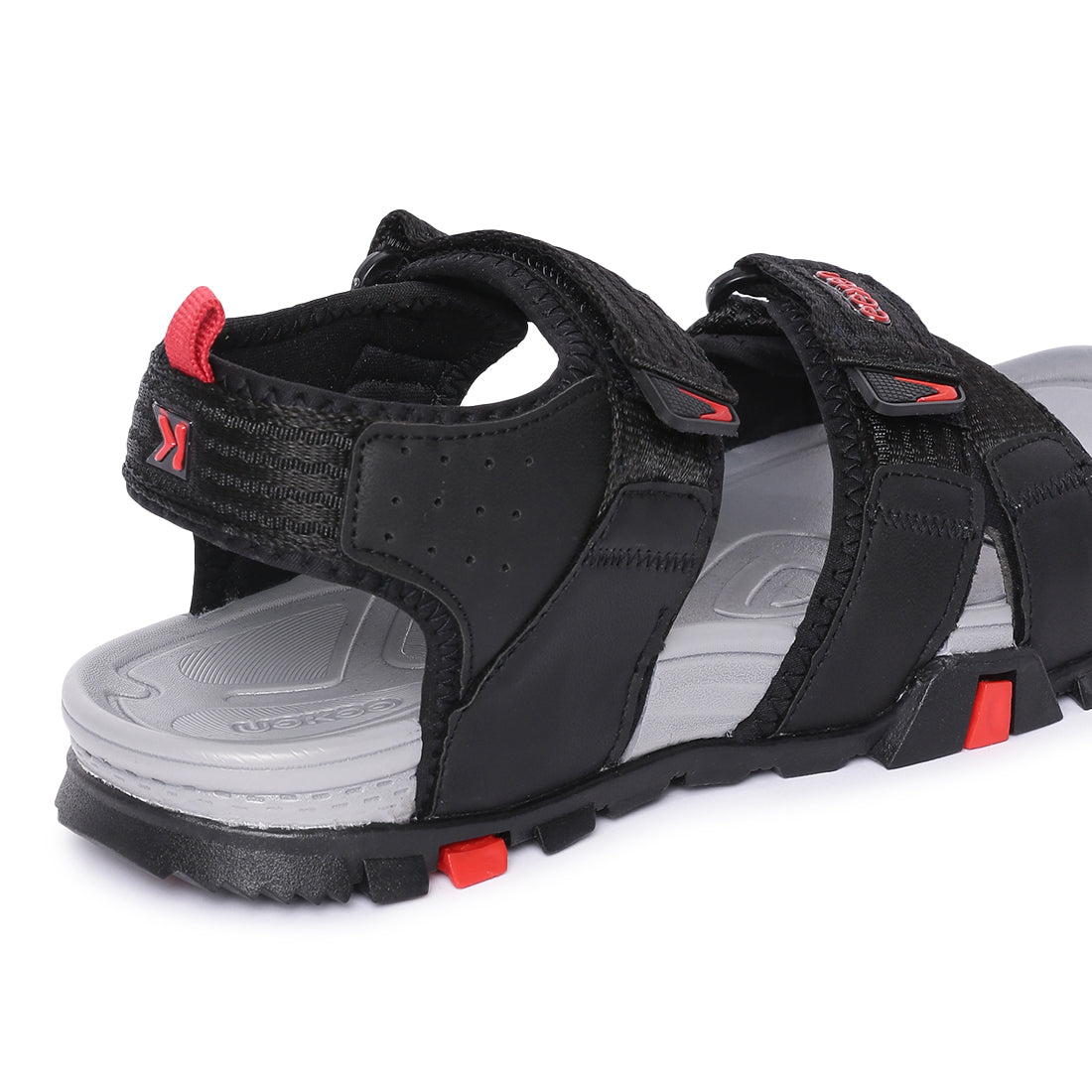 Eeken ESDGO4504 Black Stylish Lightweight Dailywear Sports Sandals For Men