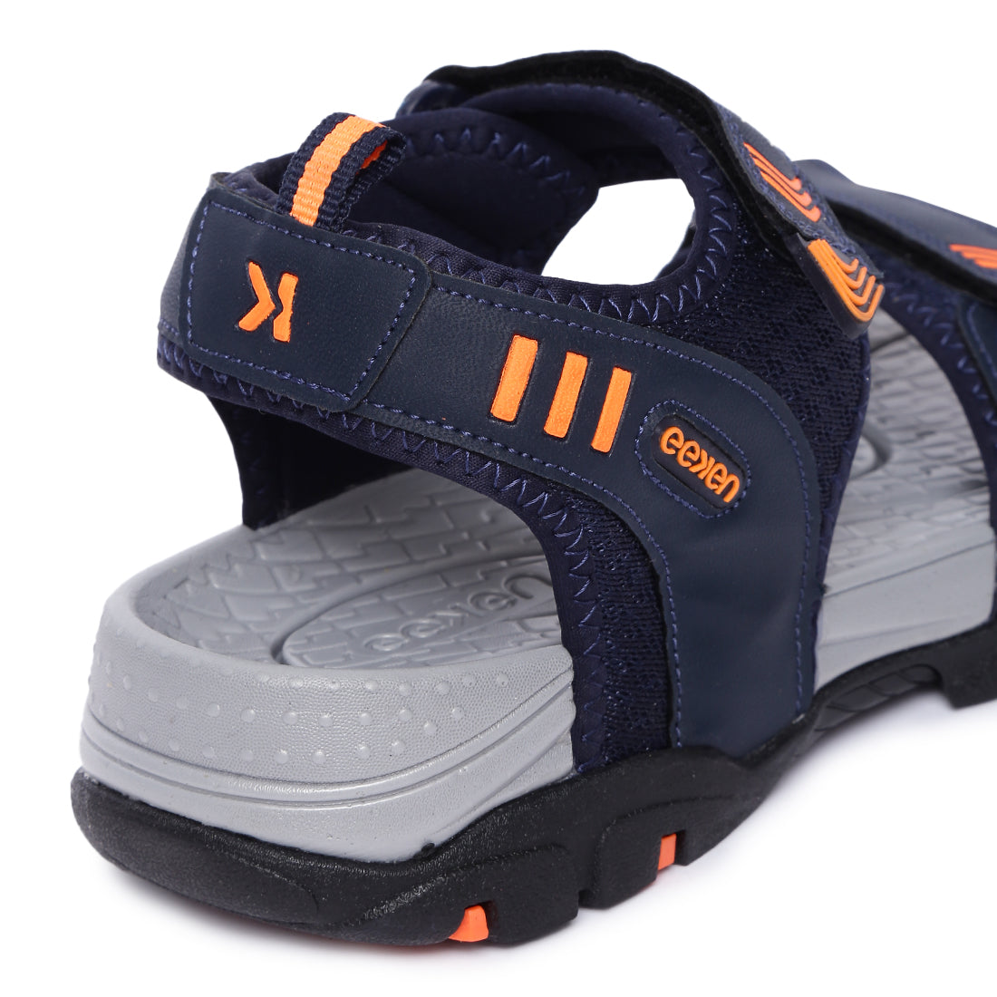 Eeken ESDGO4505 Navy Blue And Orange Stylish Lightweight Dailywear Sports Sandals For Men