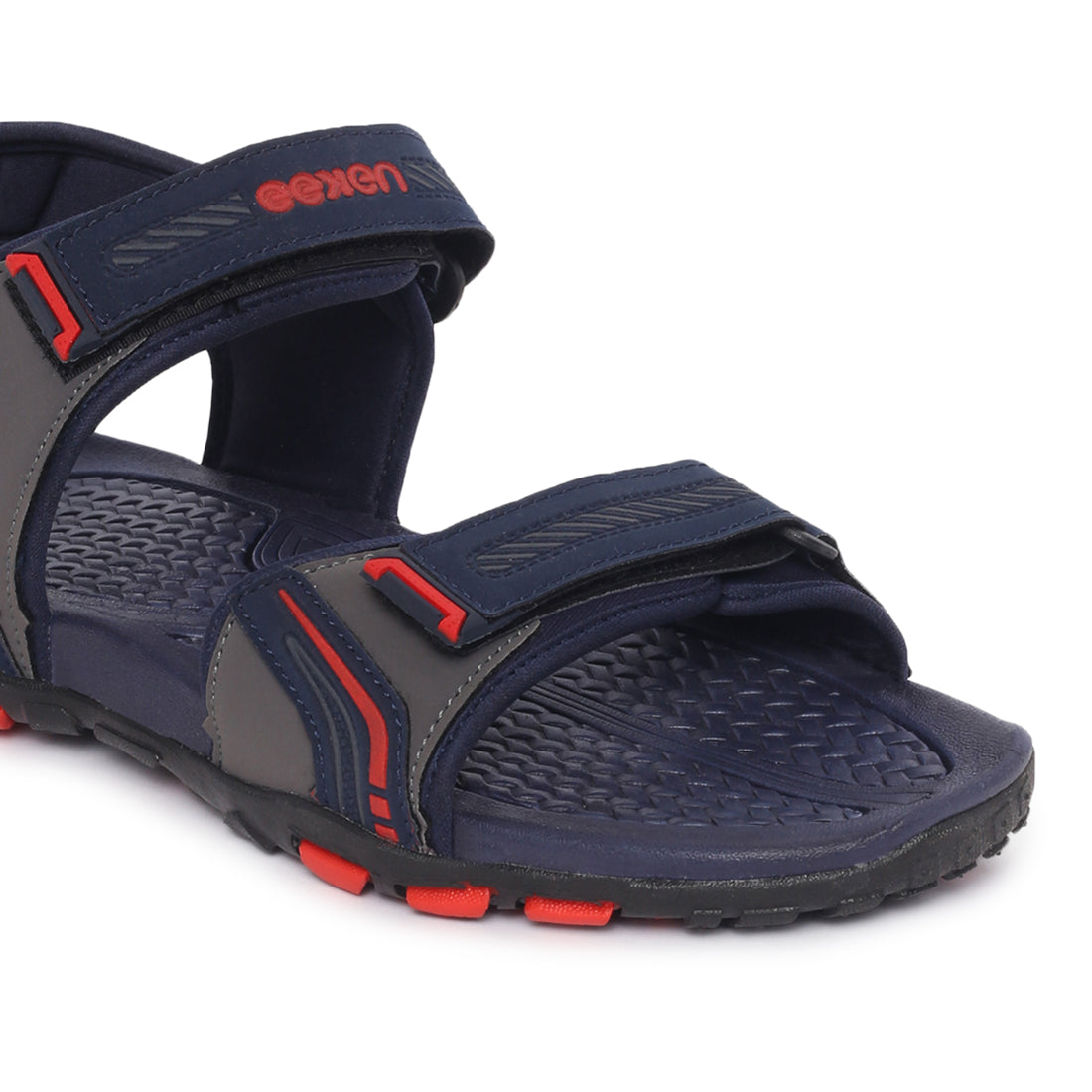 Eeken ESDGO4507S Navy Blue And Red Stylish Lightweight Dailywear Sports Sandals For Men