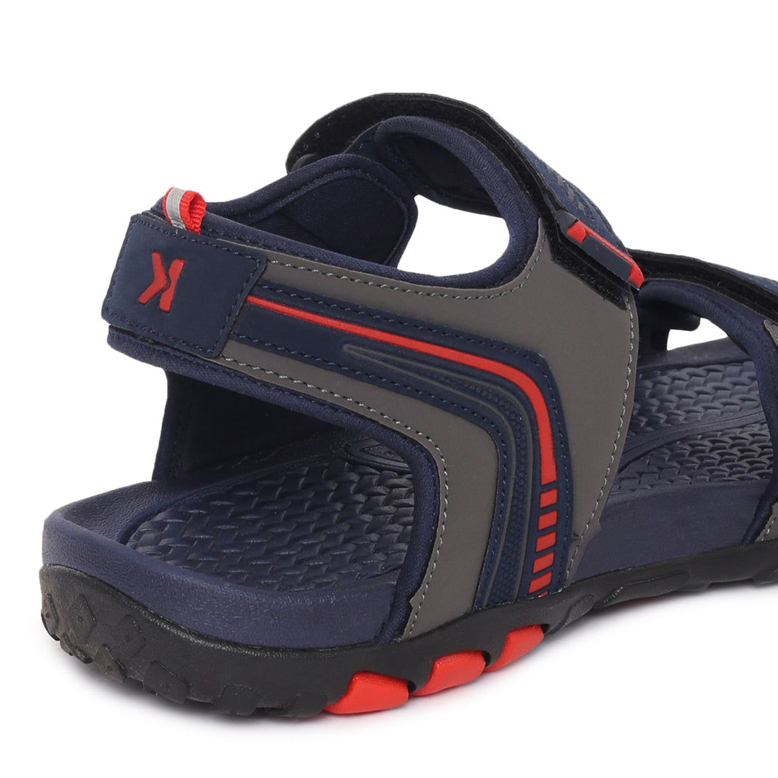 Eeken ESDGO4507S Navy Blue And Red Stylish Lightweight Dailywear Sports Sandals For Men