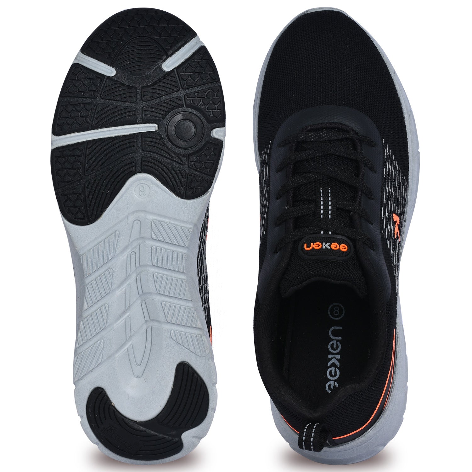 Eeken ESHGIA145 Black And Orange Athleisure Shoes For Men