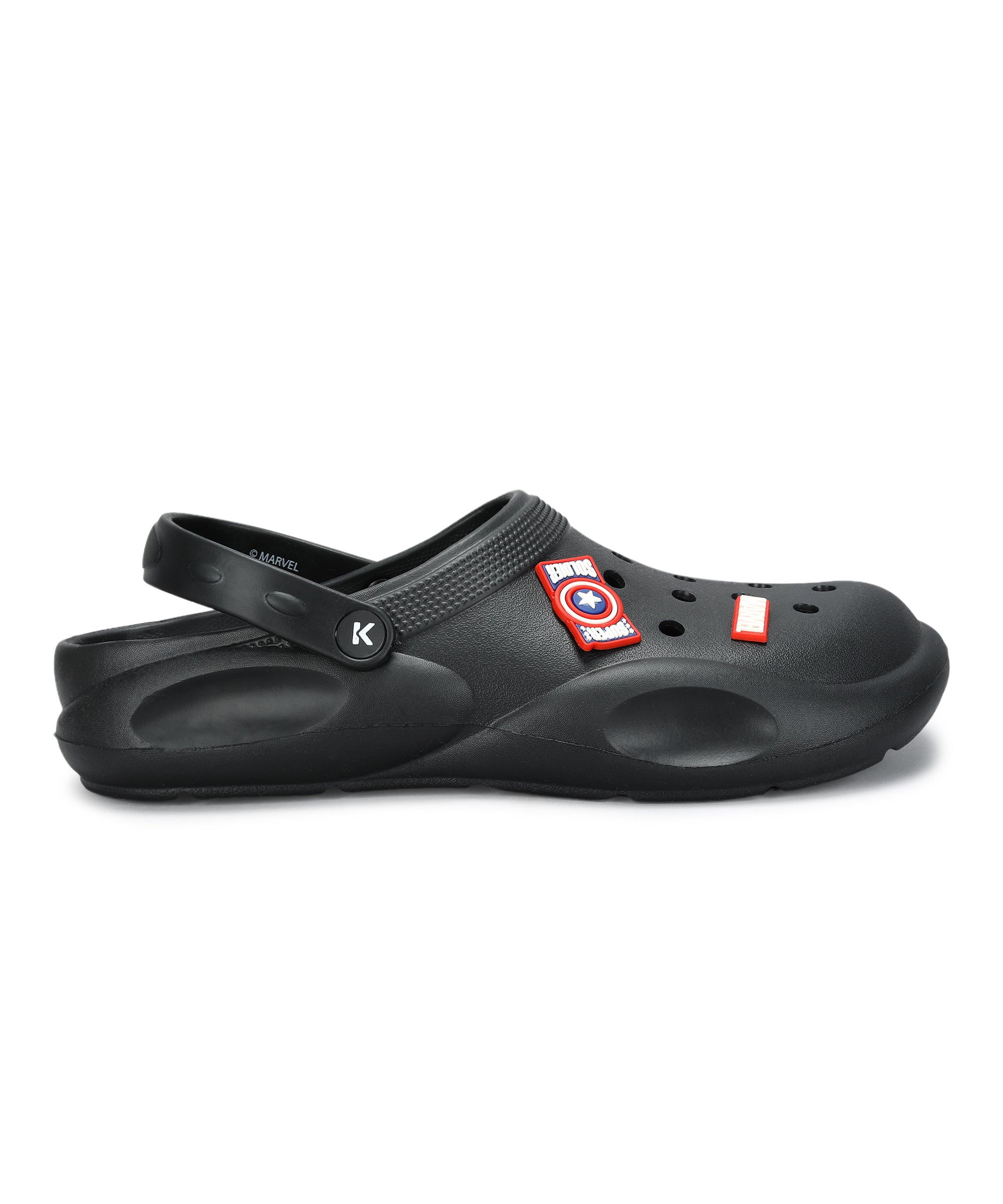 Paragon x Marvel Men&#39;s Black  Clogs | Waterproof, Lightweight &amp; Anti-Skid