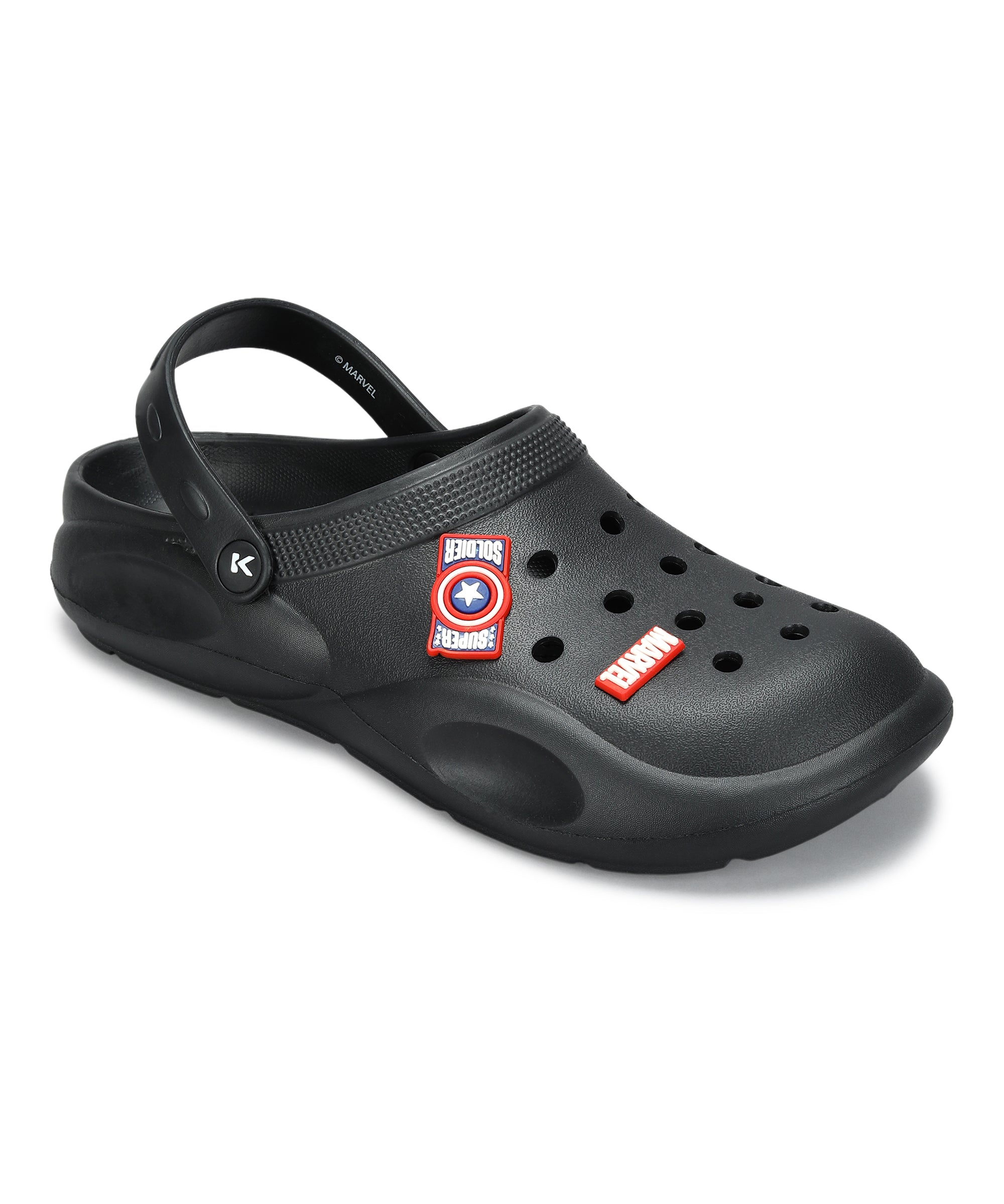 Paragon x Marvel Men&#39;s Black  Clogs | Waterproof, Lightweight &amp; Anti-Skid