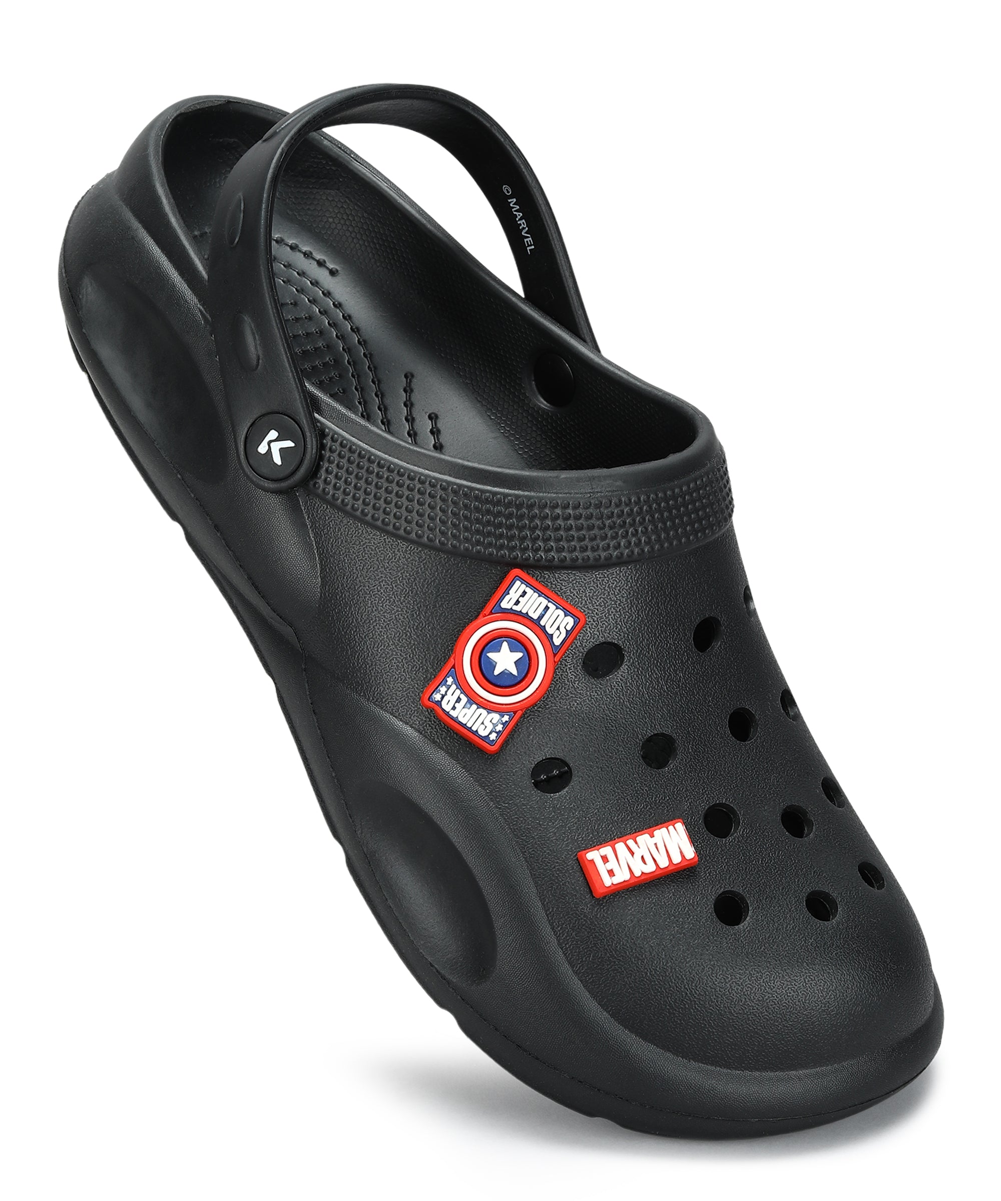 Paragon x Marvel Men&#39;s Black  Clogs | Waterproof, Lightweight &amp; Anti-Skid