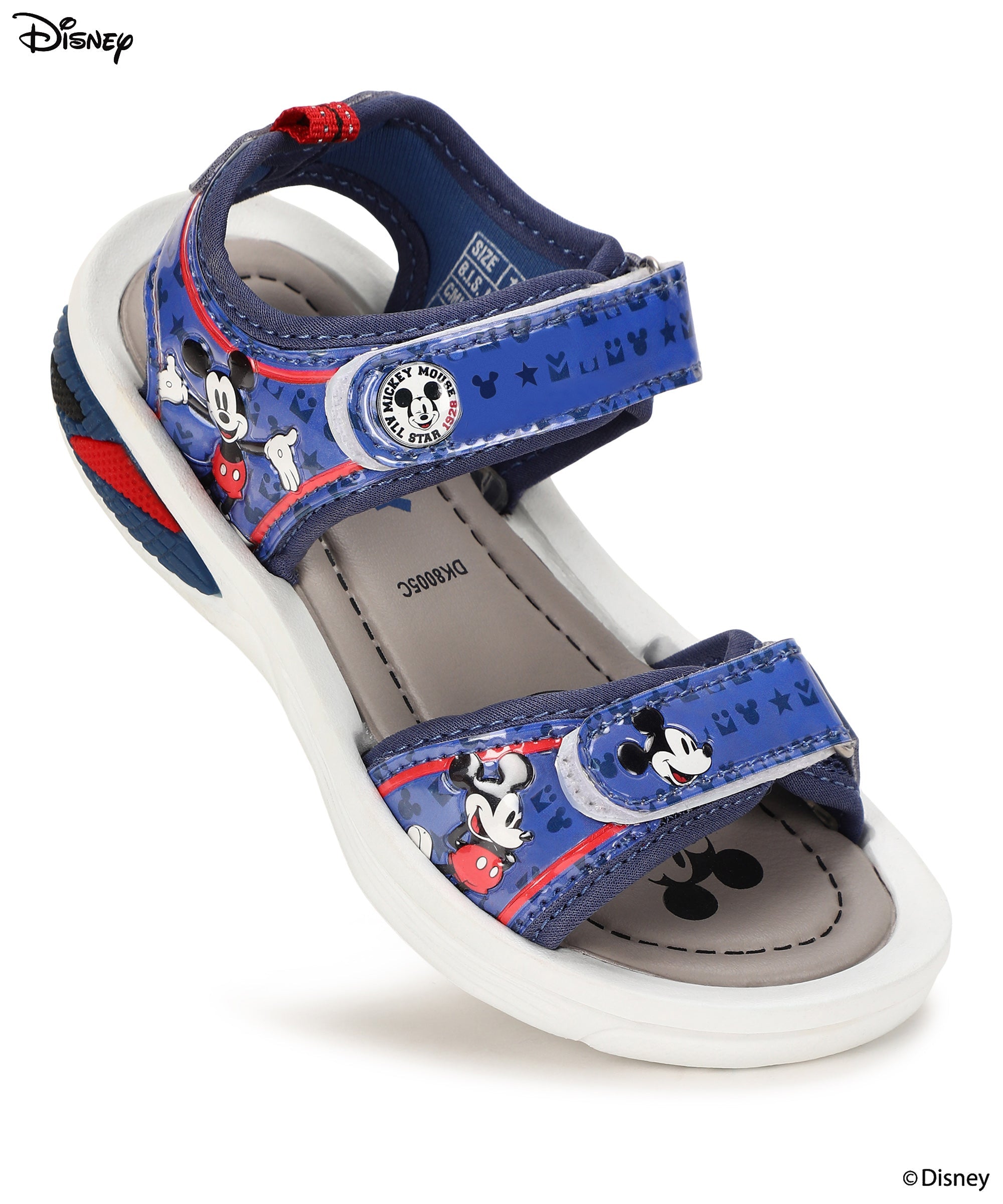 Disney Mickey Mouse DK8005C Kids Sandals with Cushioned Insoles and Anti-Skid Soles | Comfortable Everyday Casual Sandals for Kids Ideal for Outdoor Use