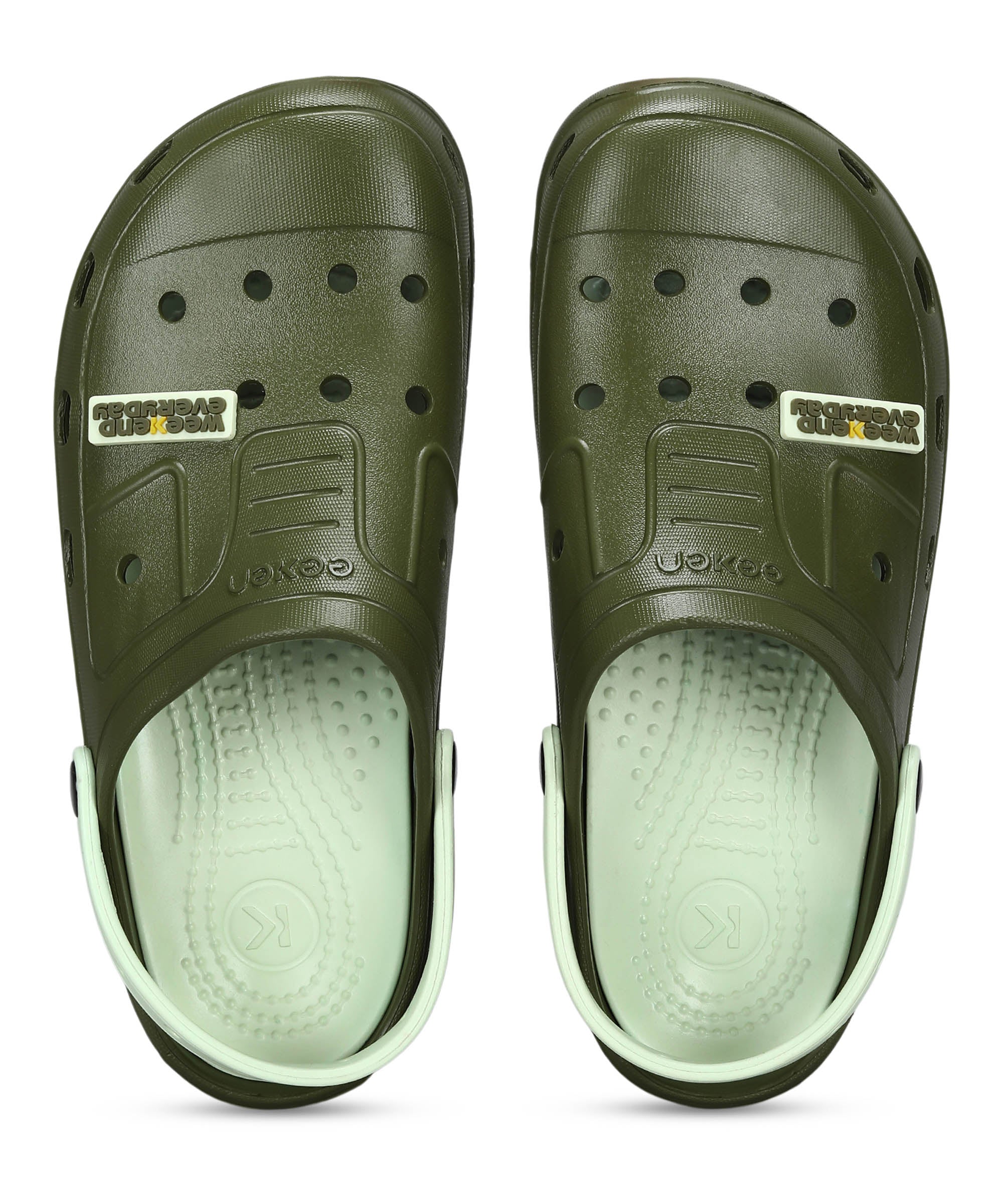 Men&#39;s Slip-on Pastel Green Sandals for Men | Comfortable Sole &amp; Durable