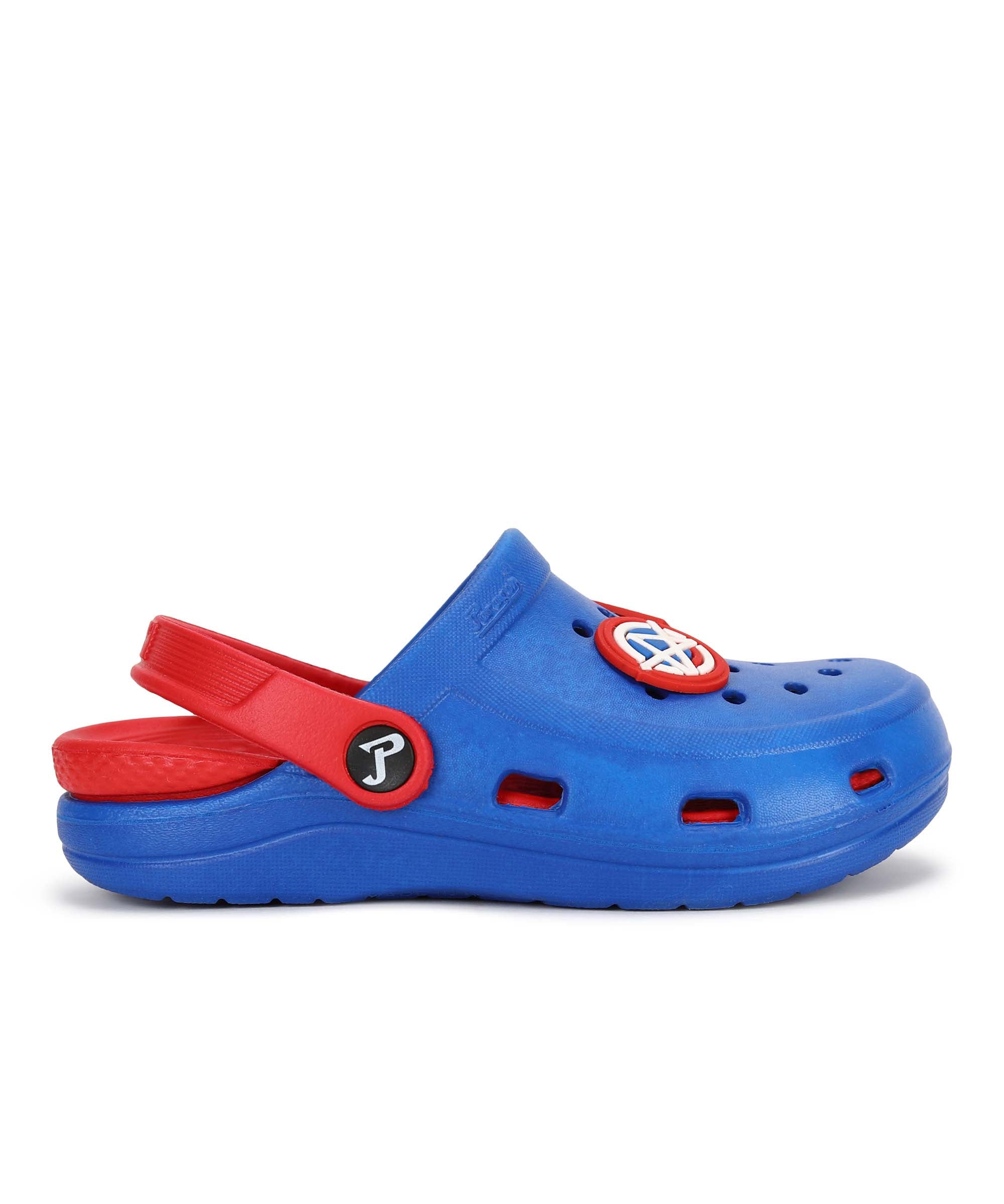 Marvel Captain America EVMK8013K Kids&#39; Casual Clogs | Stylish Clogs for Kids with Durable Anti-Skid Sole, Cushioned Foot Support &amp; Sturdy Build | Ideal for Outdoor Use