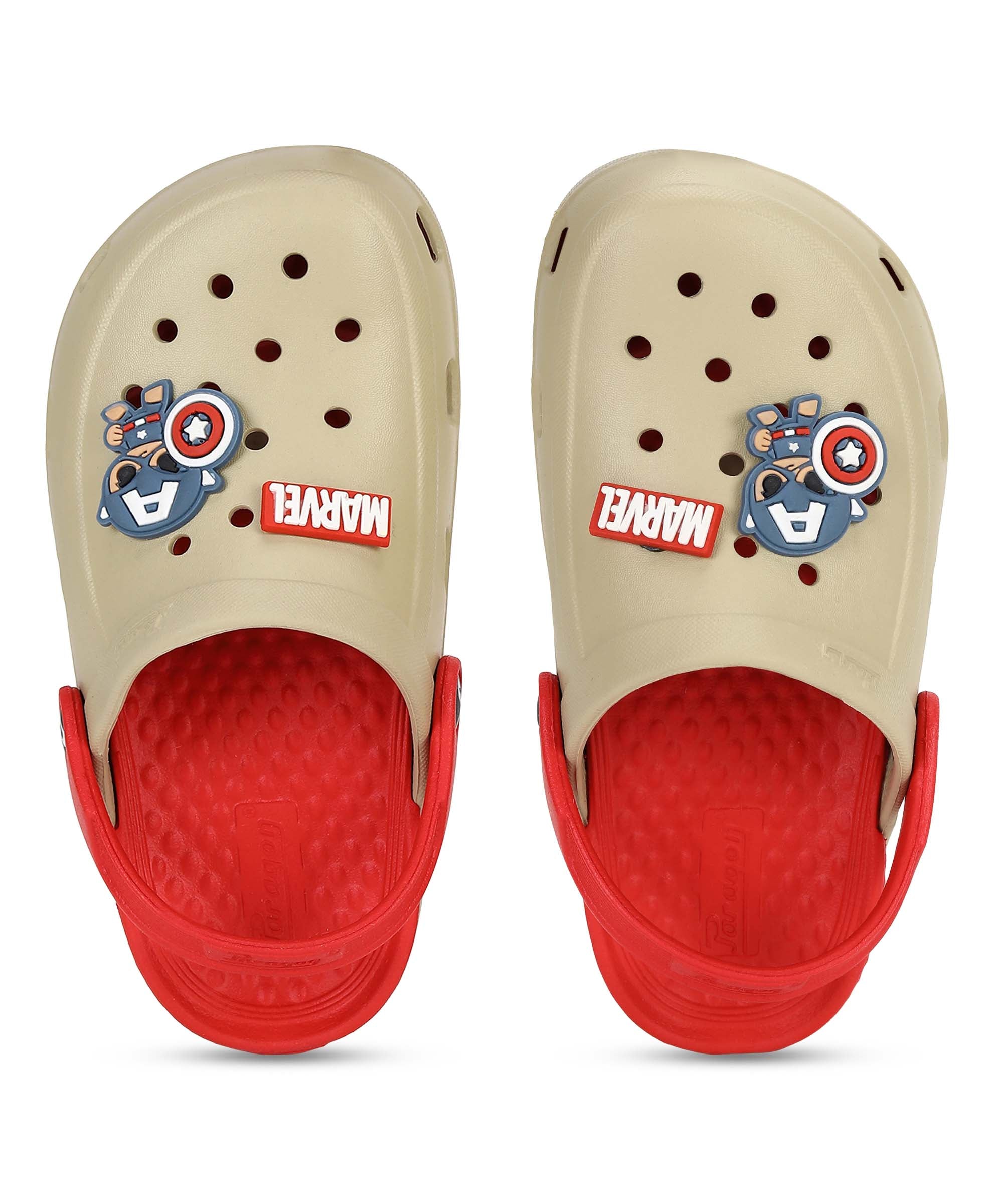 Marvel Captain America EVMK8013K Kids&#39; Casual Clogs | Stylish Clogs for Kids with Durable Anti-Skid Sole, Cushioned Foot Support &amp; Sturdy Build | Ideal for Outdoor Use