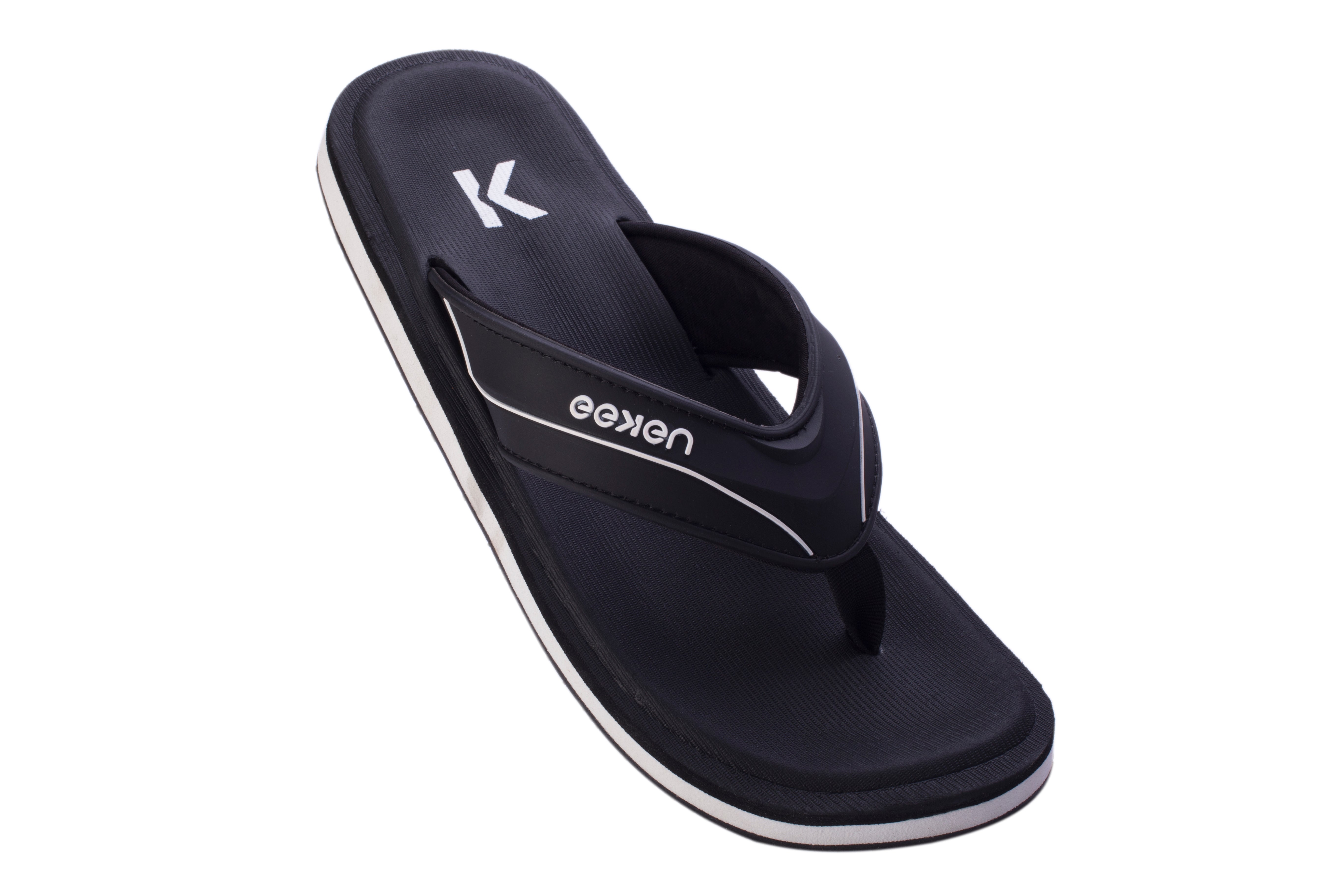 Eeken Black Ultra-Comfortable Everyday Flip Flops For Men