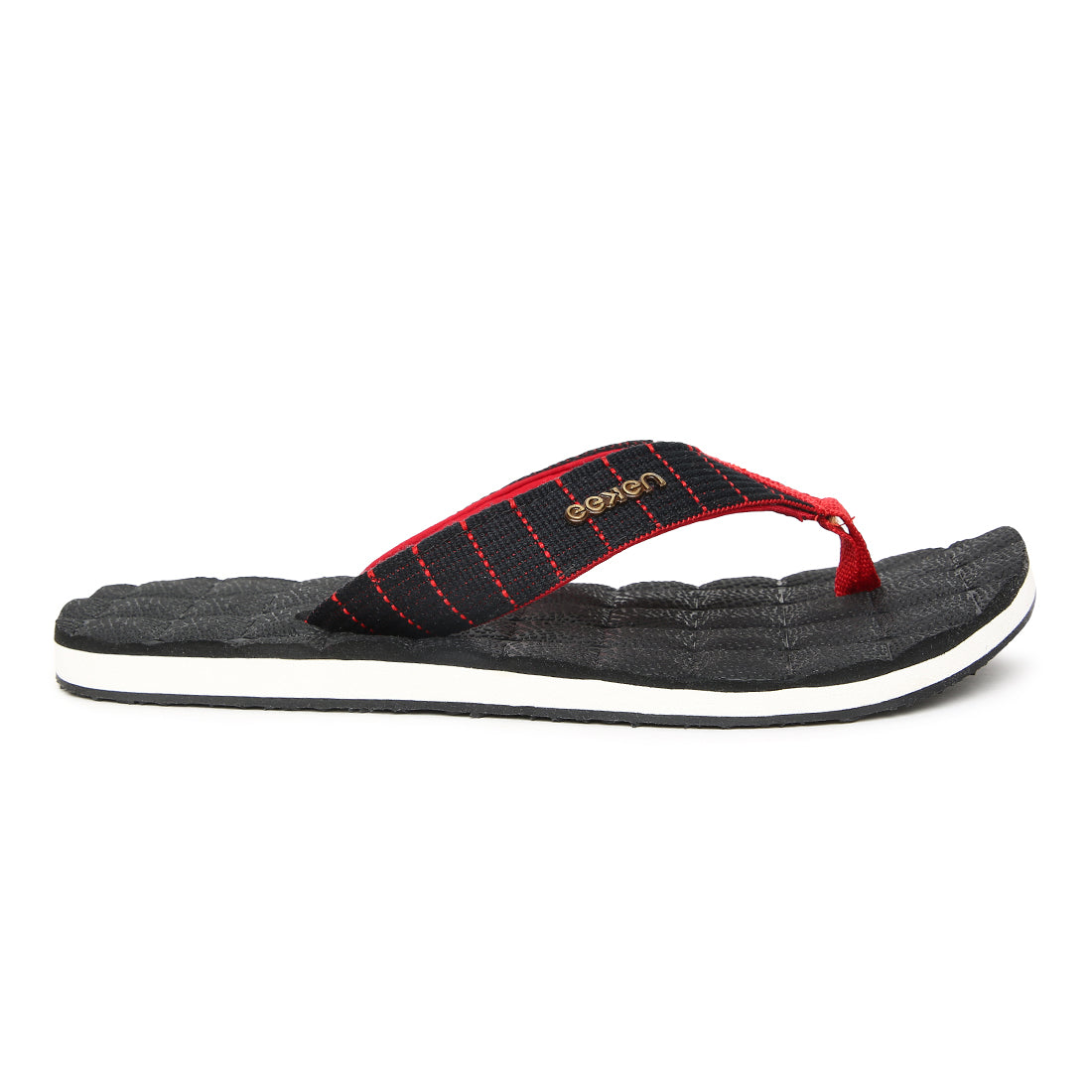 Eeken EFBG2029 Black And Red Everyday Flip Flops For Men