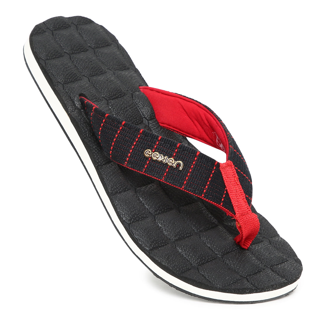 Eeken EFBG2029 Black And Red Everyday Flip Flops For Men