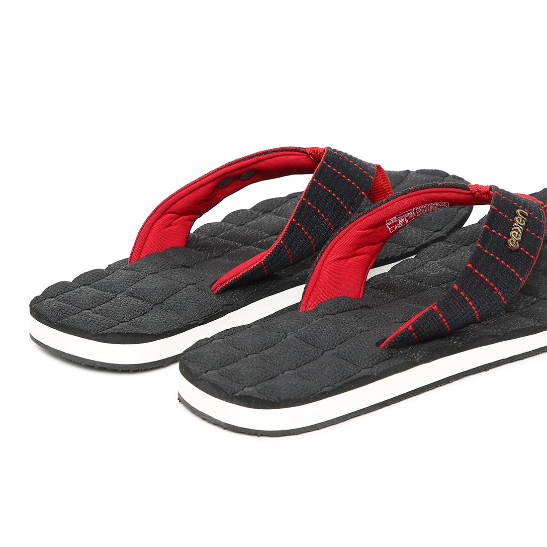 Eeken EFBG2029 Black And Red Everyday Flip Flops For Men