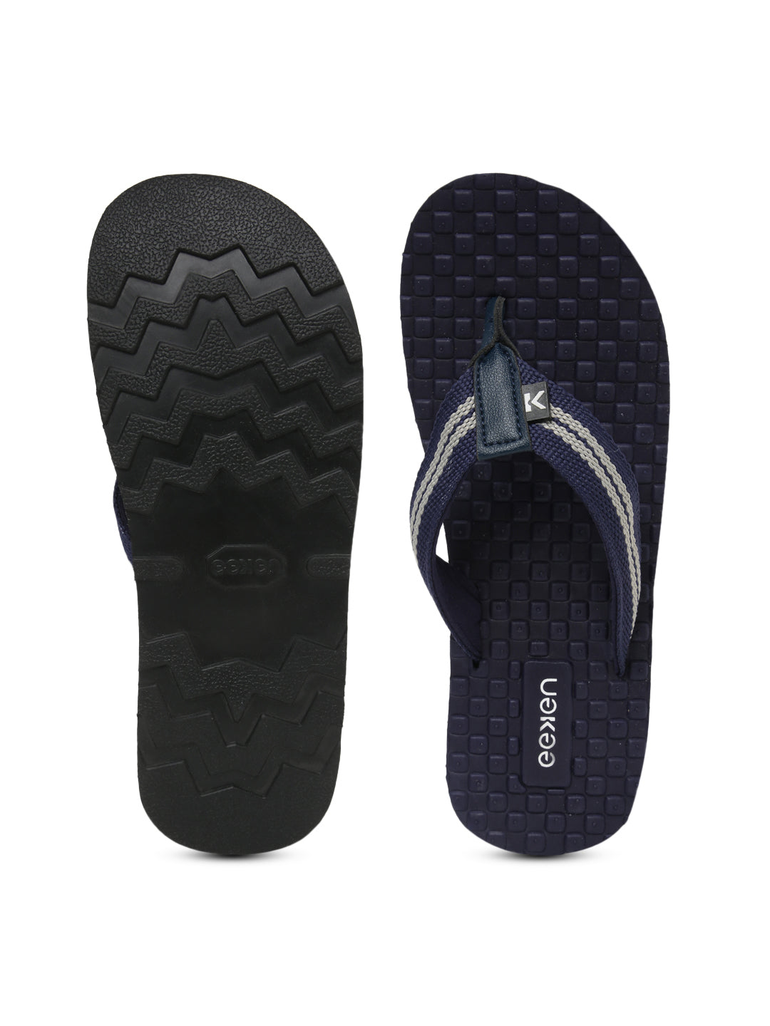 Eeken Navy Blue Ultra-Comfortable Flip Flops For Men