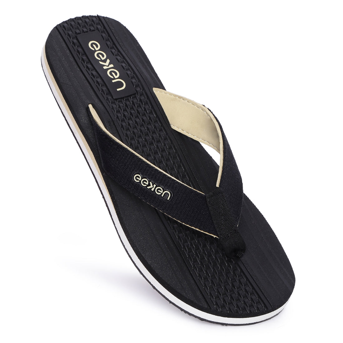 Eeken EFBGO2400S Black Lightweight Washable Dailywear Durable Flip Flops For Men