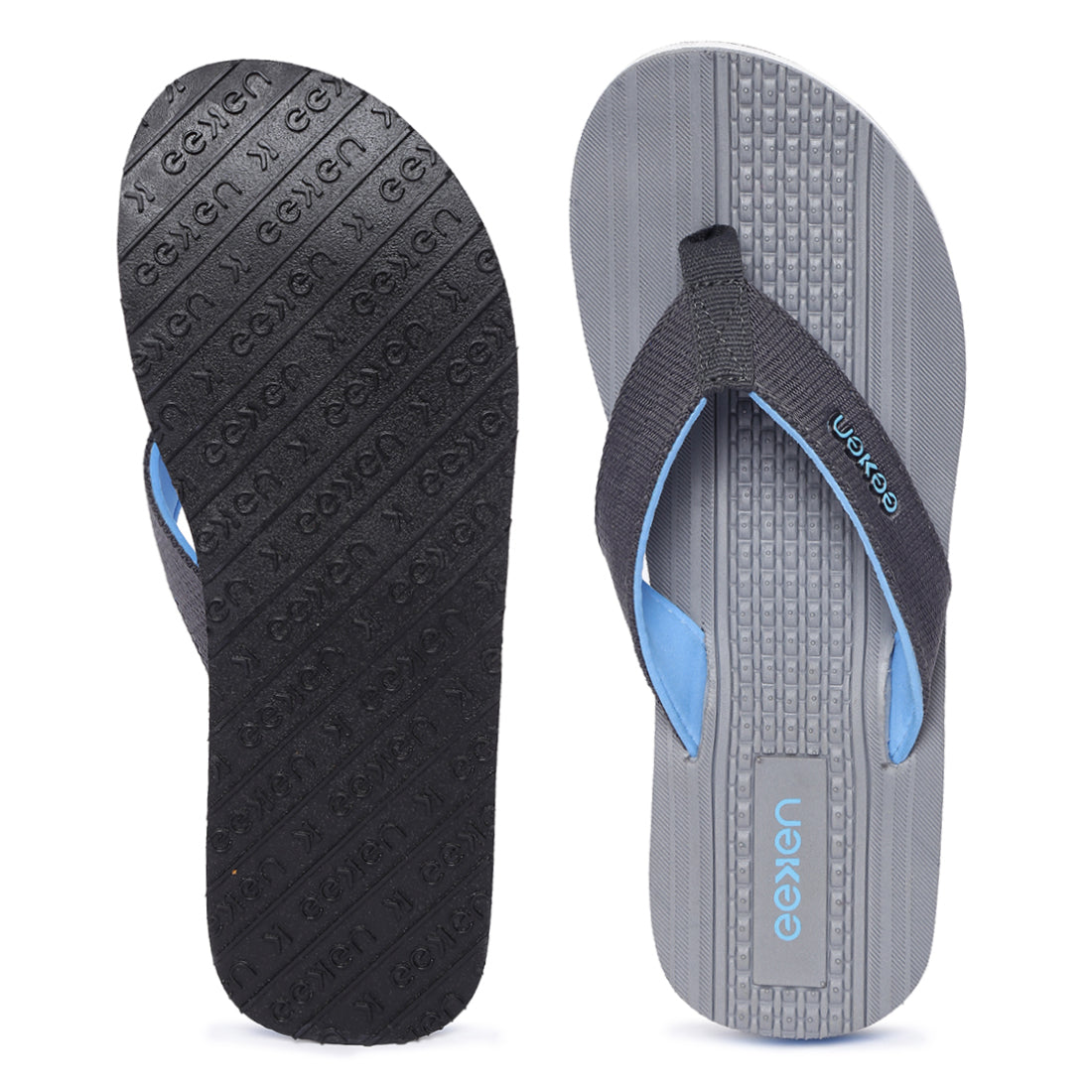 Eeken EFBGO2400S Grey Lightweight Washable Dailywear Durable Flip Flops For Men