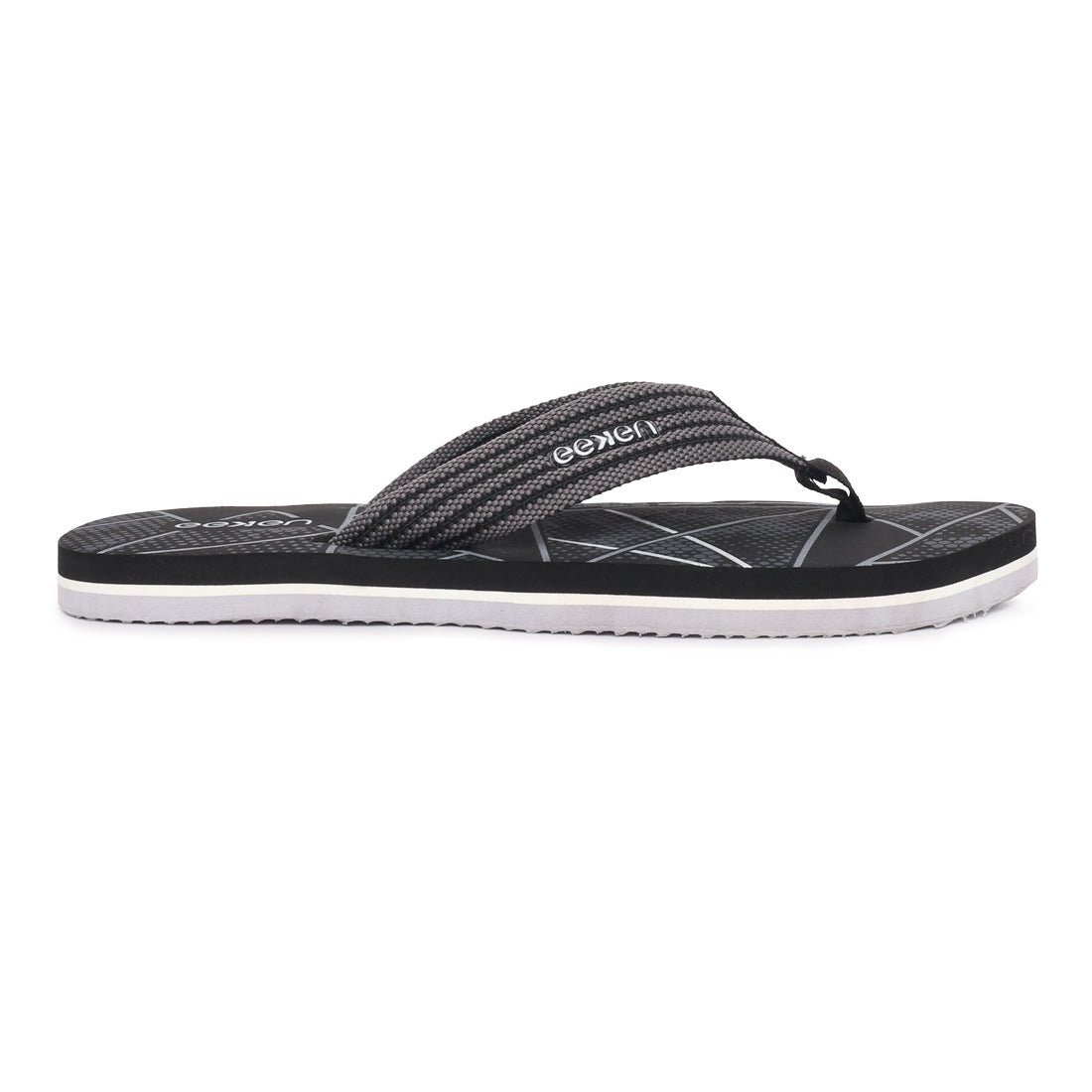 Eeken EFBGO2403S Black Lightweight Washable Dailywear Durable Flip Flops For Men