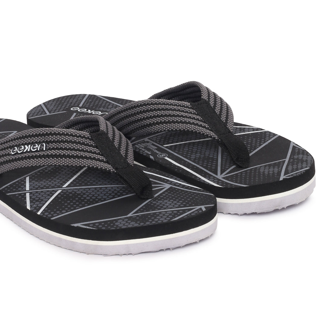 Eeken EFBGO2403S Black Lightweight Washable Dailywear Durable Flip Flops For Men