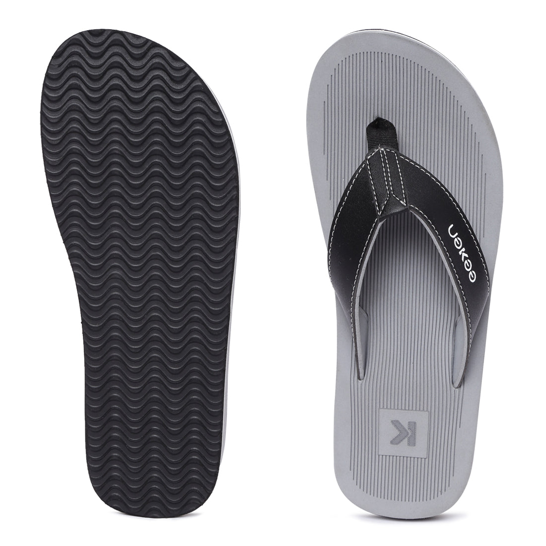 Eeken EFBGO2405S Grey Lightweight Washable Dailywear Durable Flip Flops For Men