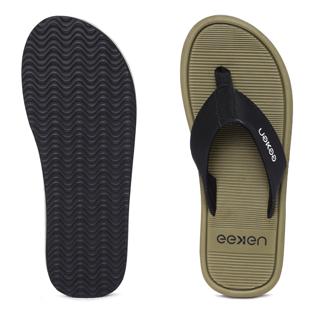 Eeken EFBGO2406S Olive Green Lightweight Washable Dailywear Durable Flip Flops For Men
