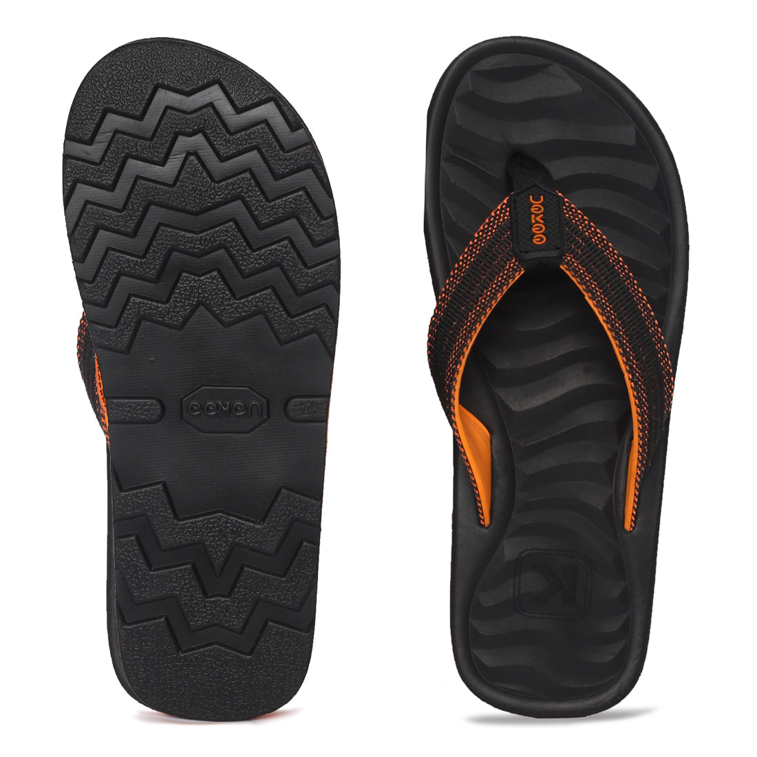 Eeken EFBGO2411S Black Lightweight Washable Dailywear Durable Flip Flops For Men