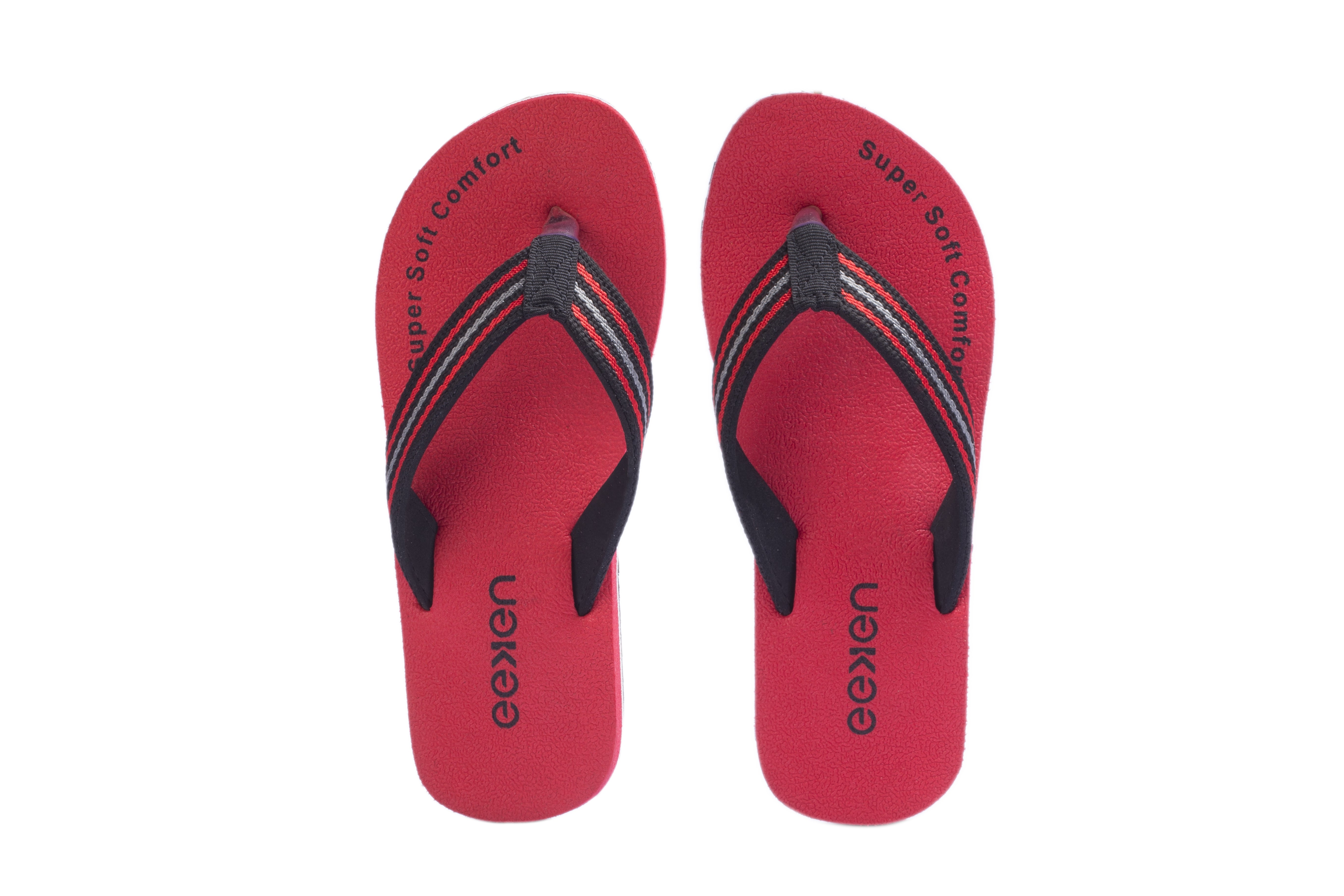Eeken Red Super Soft Comfort Flip Flops For Women