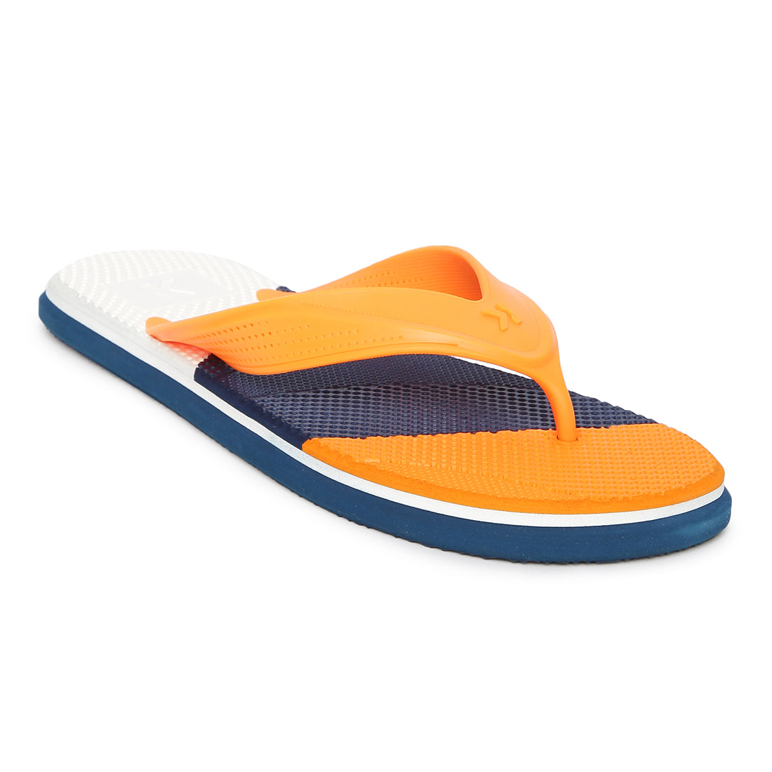 Eeken EHWG4042 Navy Blue And Orange Ultra-Comfortable And Stylish Lightweight Orange Casual Flip Flops For Men