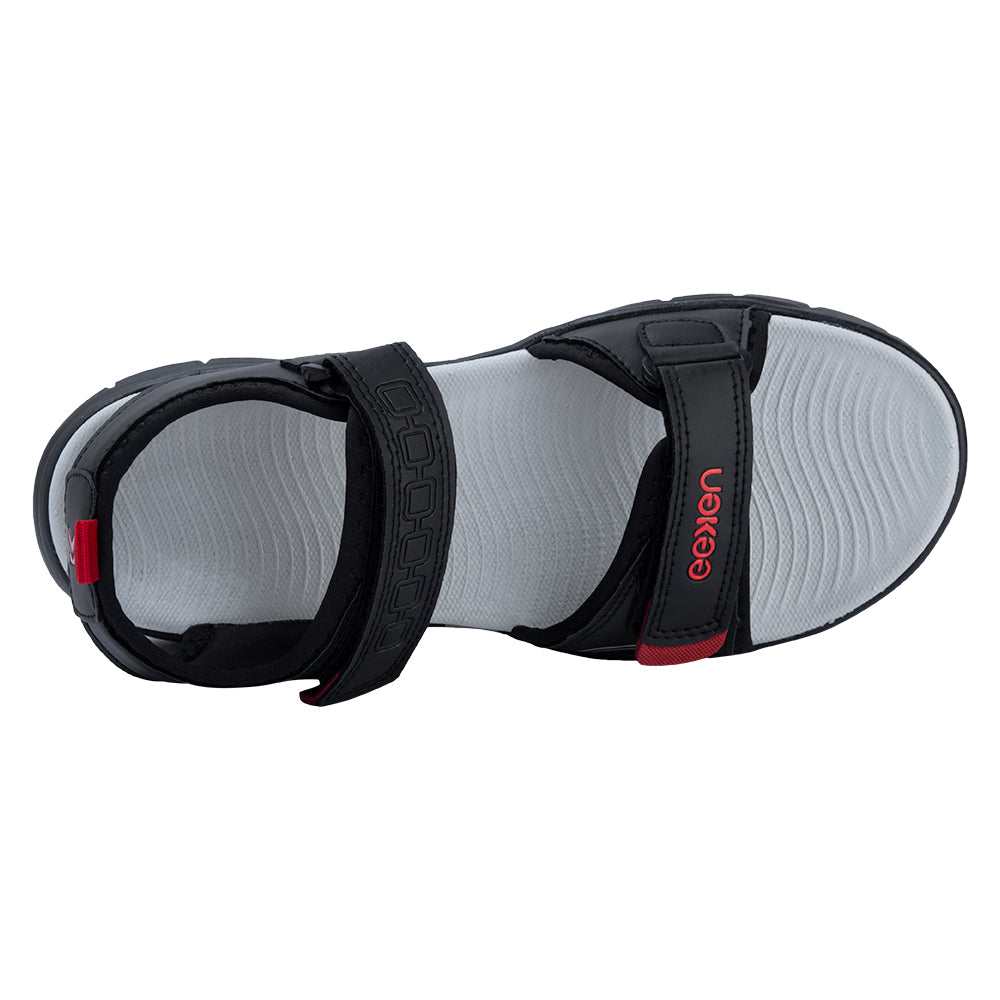 Eeken ESDG1001 Black And Red Lightweight Dailywear Casual Sandals For Men