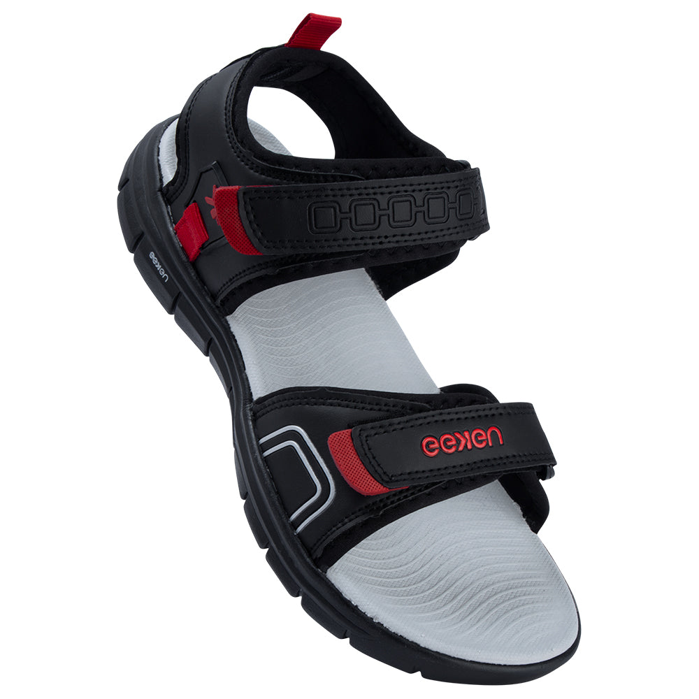 Eeken ESDG1001 Black And Red Lightweight Dailywear Casual Sandals For Men