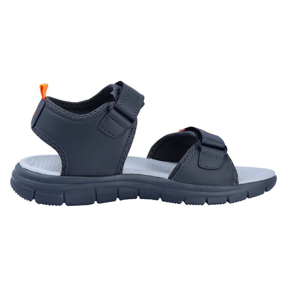 Eeken Lightweight Grey And Orange Casual Sandals For Men