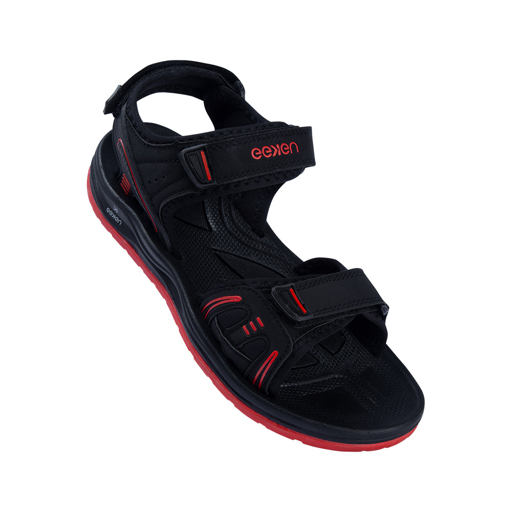 Eeken Classic Black And Red Casual Outdoor Sandals For Men
