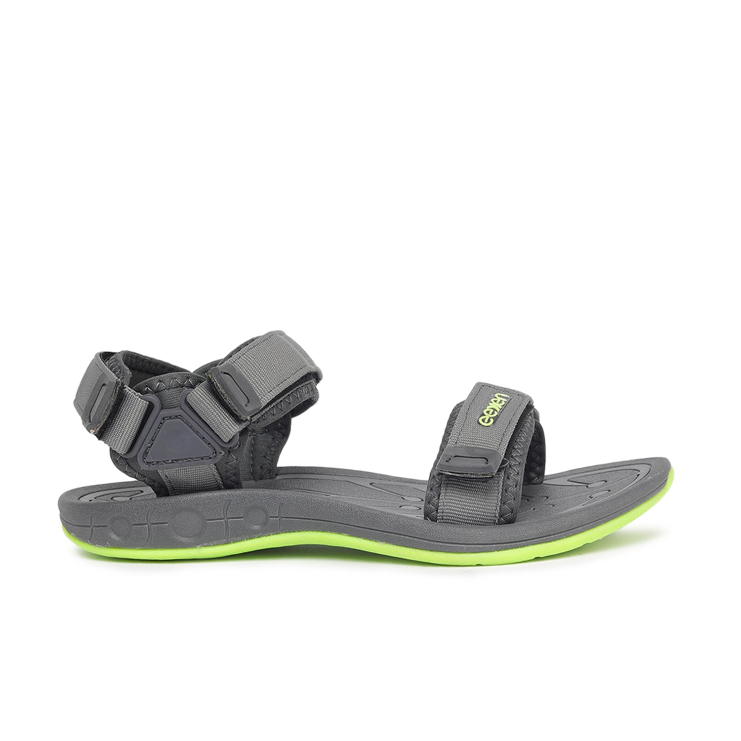 Eeken ESDG1009 Grey And Fluorescent Green Stylish Casual Outdoor Sandals For Men