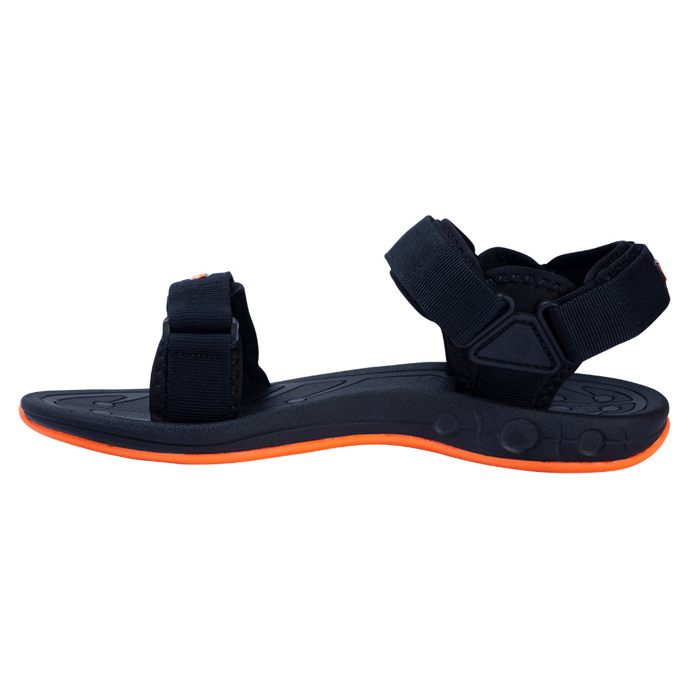Eeken ESDG1009 Black And Fluorescent Orange Stylish  Casual Outdoor Sandals For Men