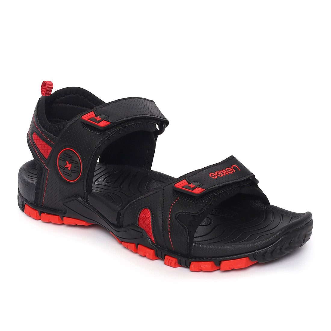 Eeken ESDGO4503 Black Stylish Lightweight Dailywear Sports Sandals For Men