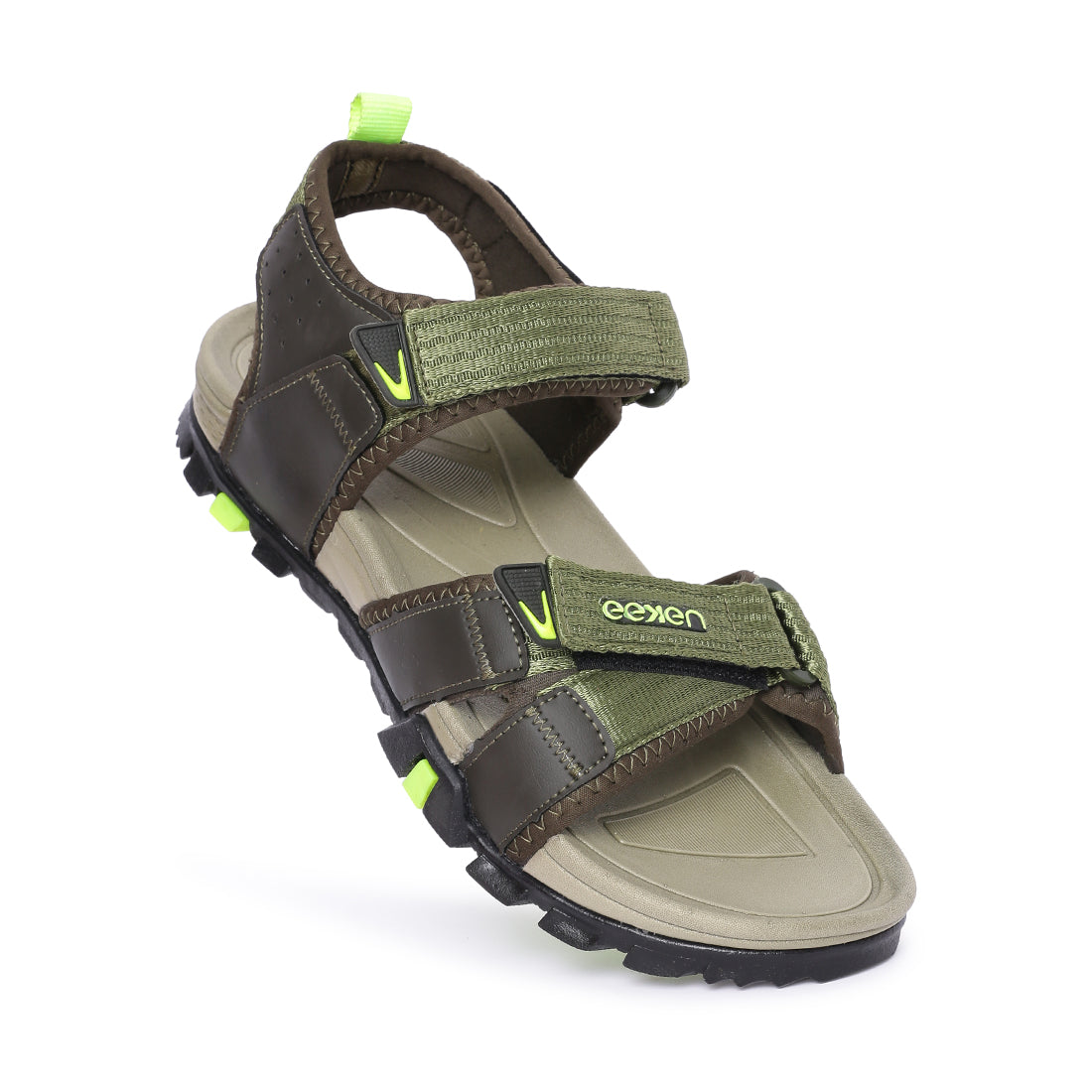 Eeken ESDGO4504 Olive Stylish Lightweight Dailywear Sports Sandals For Men