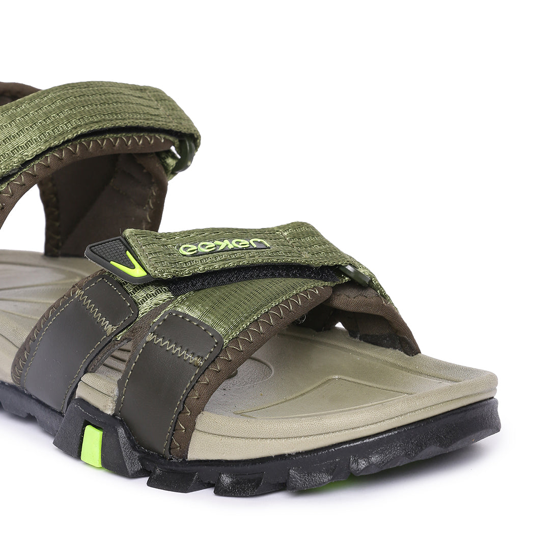 Eeken ESDGO4504 Olive Stylish Lightweight Dailywear Sports Sandals For Men