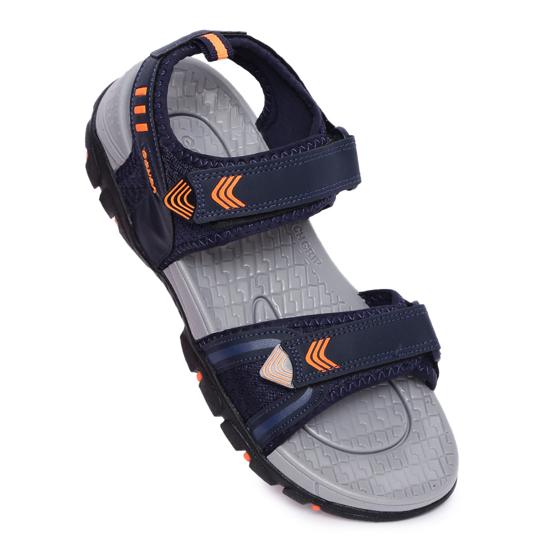 Eeken ESDGO4505 Navy Blue And Orange Stylish Lightweight Dailywear Sports Sandals For Men