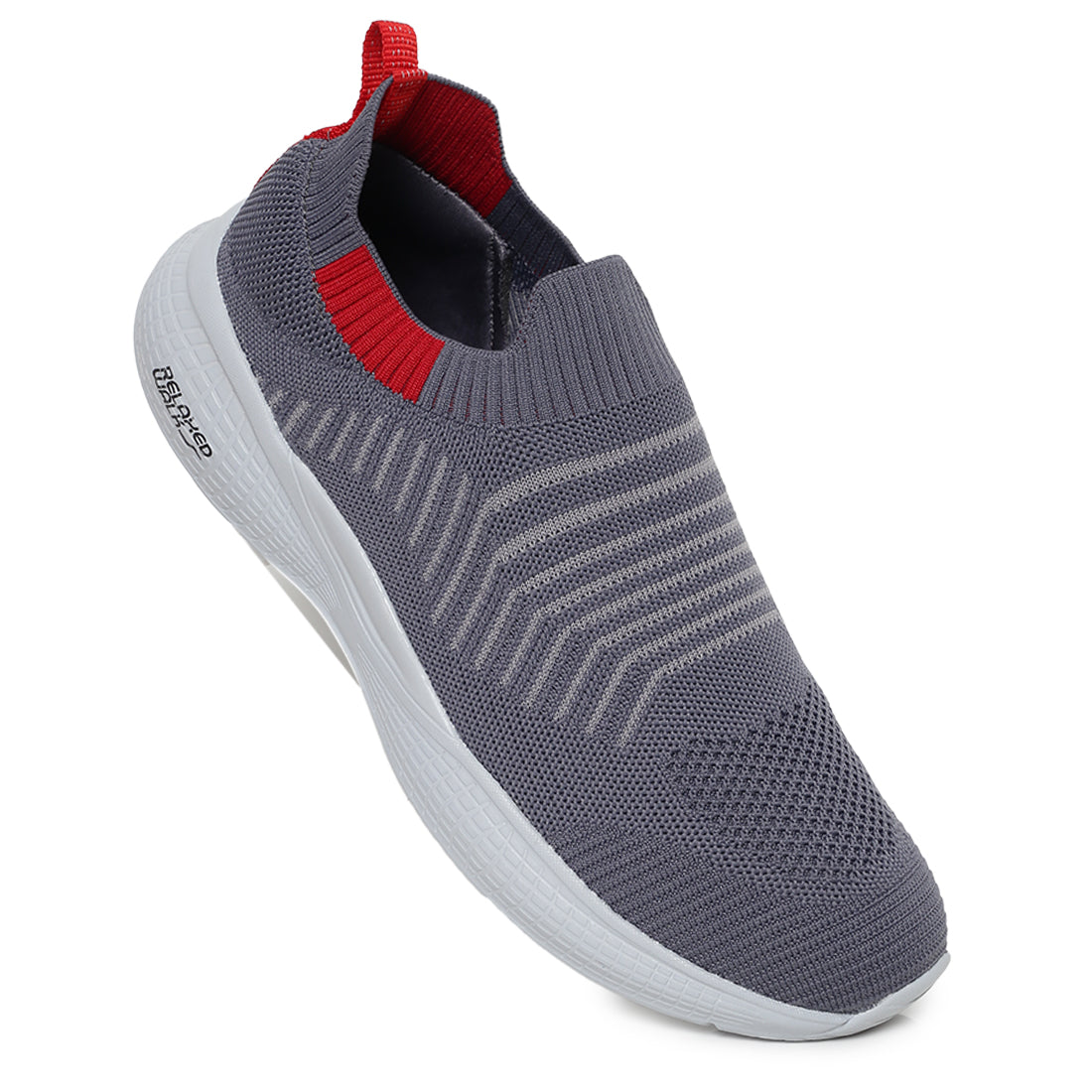 Eeken ESHGIA102S Dark Grey And Red Athleisure Shoes For Men