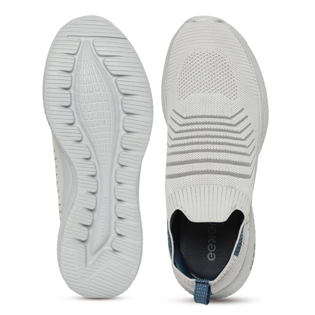 Eeken Light Grey - Teal Blue Athleisure Shoes for Men