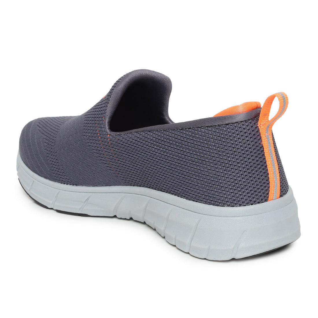 Eeken ESHGIA104 Dark Grey And Fluorescent Orange Athleisure Shoes For Men