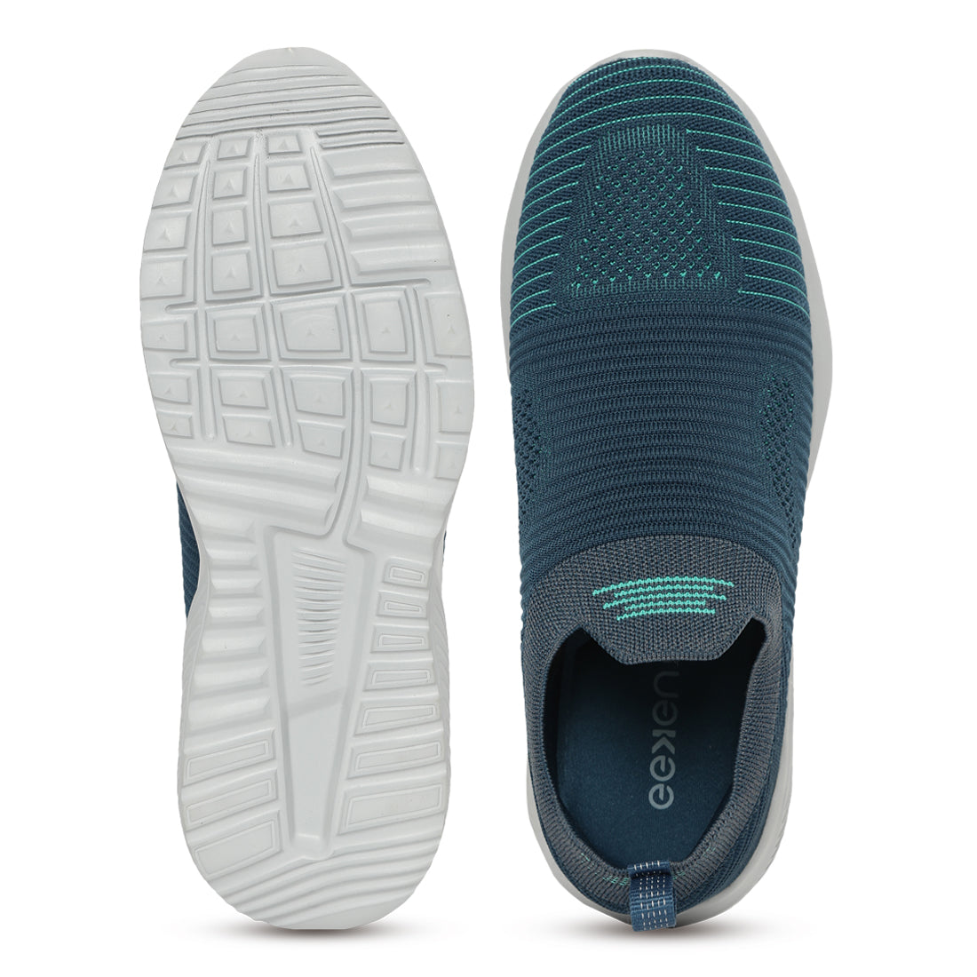 Eeken ESHGIA108 Teal Blue And Sea Green Athleisure Shoes For Men