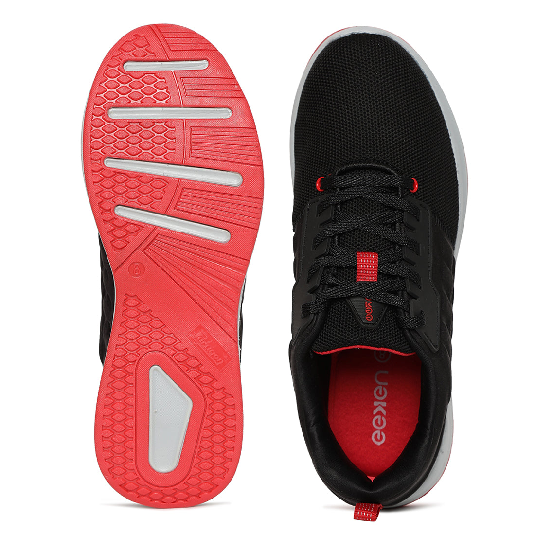 Eeken Black - Red Athleisure Shoes for Men
