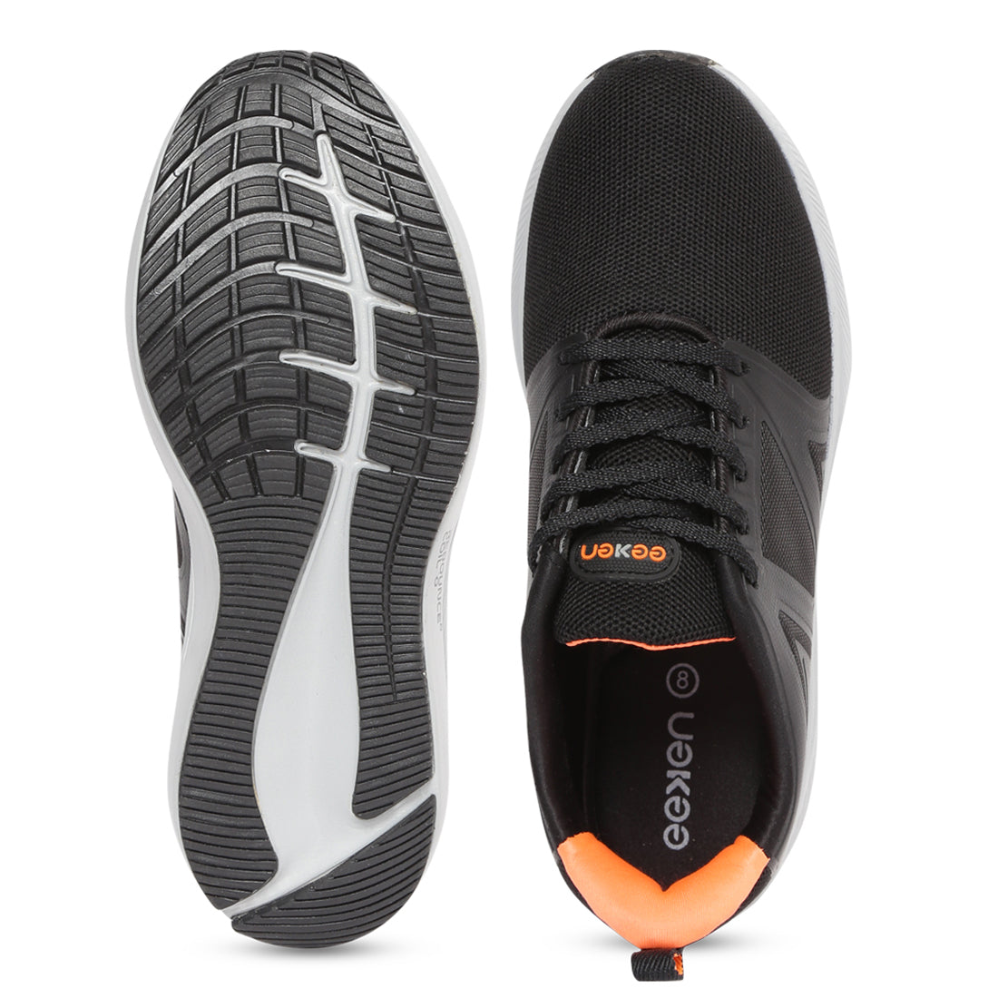 Eeken Black - Orange Athleisure Shoes for Men