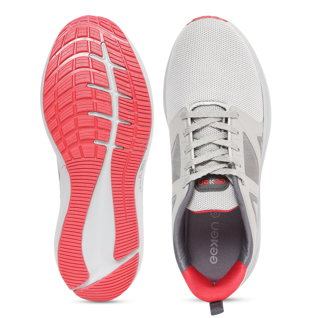 Eeken Light Grey - Red Athleisure Shoes for Men