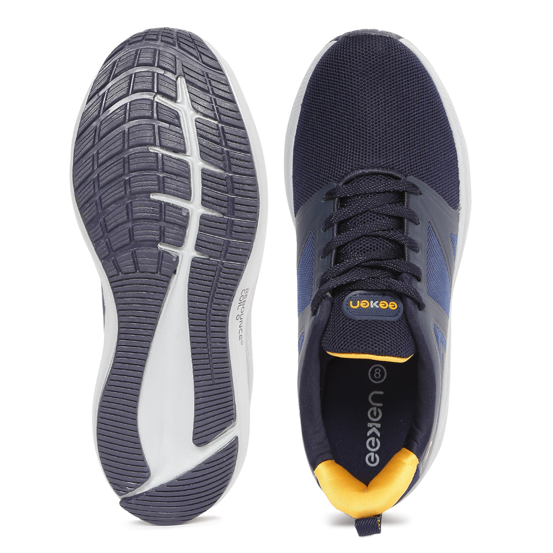 Eeken Navy Blue - Mustard Yellow Athleisure Shoes for Men